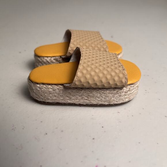 American Girl Bitty Baby Blue Loafer Generic Tan Slide Sandals Shoe Lot 18 Doll - Picture 12 of 13